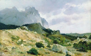 Mountain Painting - rocky shore 1879 classical landscape Ivan Ivanovich mounts